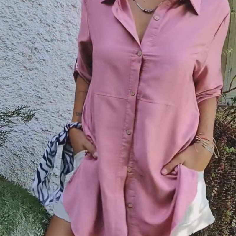 🔥Big price reduction🌺Women's Casual Button Front Loose Fit Shirt