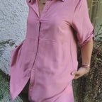 🔥Big price reduction🌺Women's Casual Button Front Loose Fit Shirt