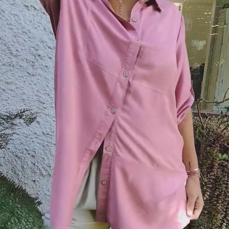 🔥Big price reduction🌺Women's Casual Button Front Loose Fit Shirt