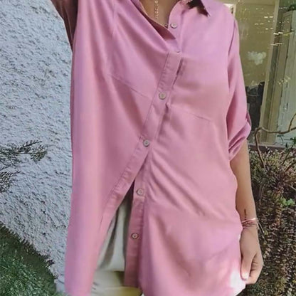 🔥Big price reduction🌺Women's Casual Button Front Loose Fit Shirt