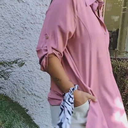 🔥Big price reduction🌺Women's Casual Button Front Loose Fit Shirt