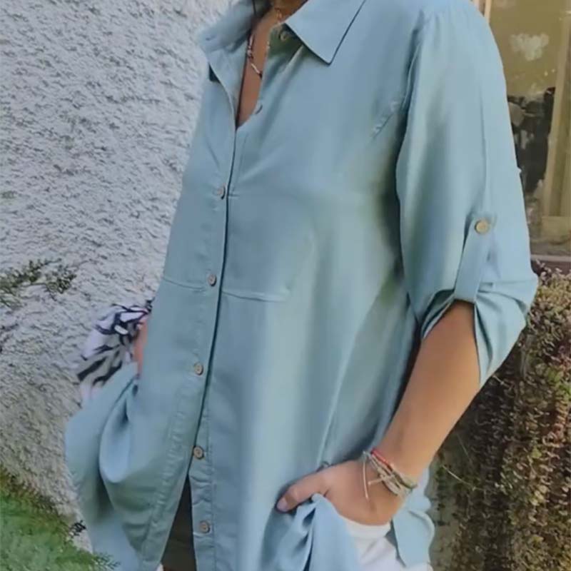 🔥Big price reduction🌺Women's Casual Button Front Loose Fit Shirt