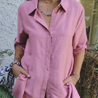 🔥Big price reduction🌺Women's Casual Button Front Loose Fit Shirt