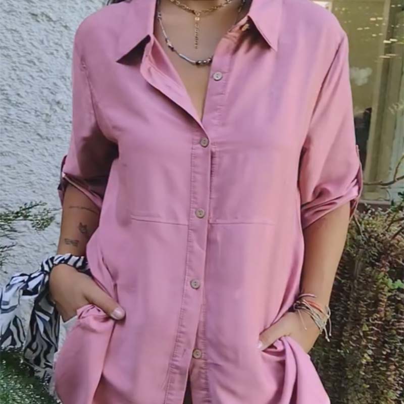 🔥Big price reduction🌺Women's Casual Button Front Loose Fit Shirt