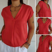 🔥Big price reduction🌺Women’s Solid Color V-Neck Dolman Sleeve Top