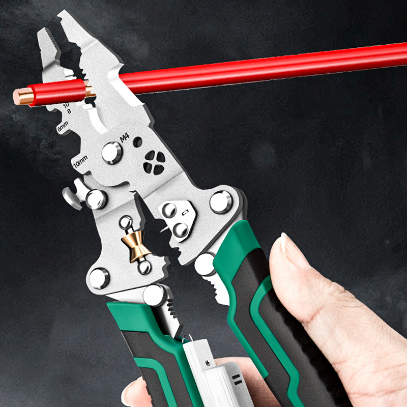 💥Hot Sale For 50% 0FF💥Multifunctional Foldable Wire Stripping Scissors with Electrical Test⚡️✂️