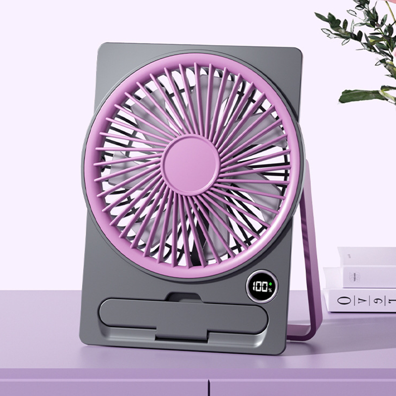 Potente ventilador de tarjeta delgada de Breeze - Solicitud de 6 velocidades, carga USB y teléfono celular
