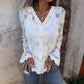 💖LAST DAY SALE 50% OFF💖Women's Lace V-Neck Long Sleeve Top