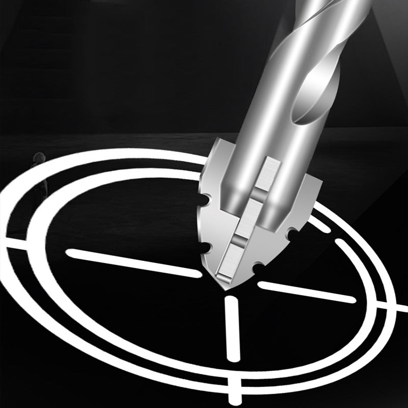 ✨LETZTER TAG VERKAUF 50% RABATT✨Multifunktionaler, verschleißfester, gezahnter exzentrischer Konstruktionsbohrer mit vier Klingen