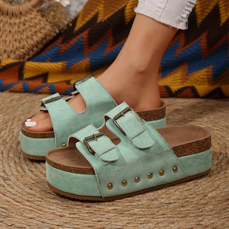 ✨Double-Strap Thick-Soled Studded Sandals💫