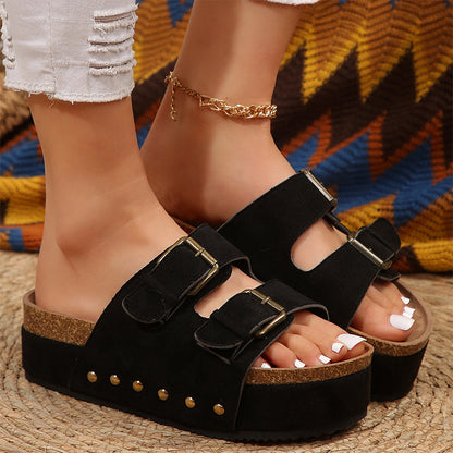 ✨Double-Strap Thick-Soled Studded Sandals💫
