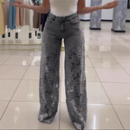⏳Time-limited Special⏰Fashion Lace Patchwork Denim Jeans
