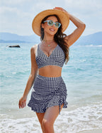 🏝️2025 Summer Hot Sale 68% OFF🌊Gingham High Waisted Tummy Control Bikini Sets👙
