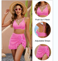 🏝️2025 Summer Hot Sale 68% OFF🌊Gingham High Waisted Tummy Control Bikini Sets👙