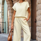 ⏳Time-limited Special⌛Women's Casual Pullover Tops & Wide Leg Pants 2 PCS Set