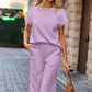 ⏳Time-limited Special⌛Women's Casual Pullover Tops & Wide Leg Pants 2 PCS Set