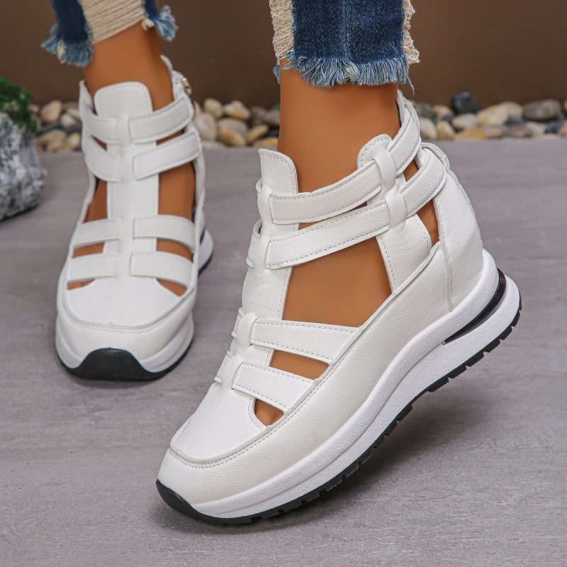 🏖️Summer Hot 🌼Women's Fashion Breathable Wedge Sandals with Side Zipper Closure