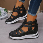 🏖️Summer Hot 🌼Women's Fashion Breathable Wedge Sandals with Side Zipper Closure