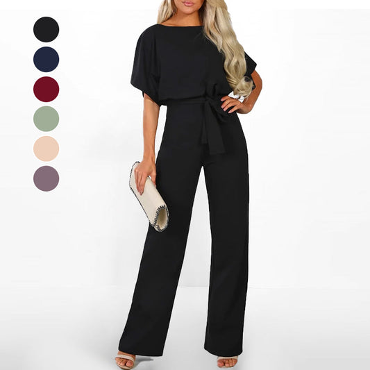 👖Women’s High Waist Wide Leg Jumpsuit | Chic All - Day Ease