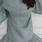 ⏳Time-limited Special⏰Women's Casual V-Neck Ruffle Shirt Dress