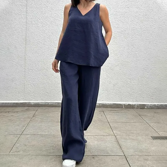 💗Summer Specials✨Women’s Sleeveless Top & Wide-Leg Pants Set