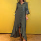 ⏳Limited Time Offer⏰Women's Button-Down Shirt Dress with Ruffle Hem