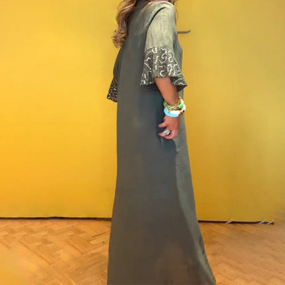 ⏳Limited Time Offer⏰Women's Button-Down Shirt Dress with Ruffle Hem