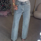 🔥Straight leg jeans with rhinestones