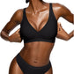 Womens Comfortable Wireless Bras Push Up Bralettes Seamless Tshirts Bras Deep V Everyday Bras