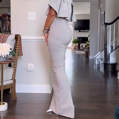 ⏳Time-limited Special⏰Women's Crop Top Maxi Skirt 2-Piece Set