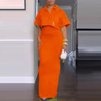 ⏳Time-limited Special⏰Women's Crop Top Maxi Skirt 2-Piece Set