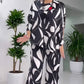 Casual Round-Neck Printed Top & Pants Set