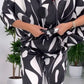 Casual Round-Neck Printed Top & Pants Set