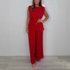 ⏳Time-limited Special⏰Women's Sleeveless Belted Top & Long Pants Set