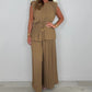 ⏳Time-limited Special⏰Women's Sleeveless Belted Top & Long Pants Set