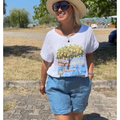 Women's Casual Short Sleeve and Shorts Set