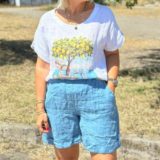 Women's Casual Short Sleeve and Shorts Set