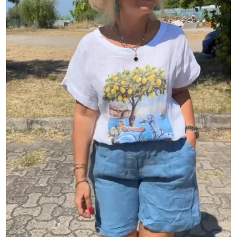 Women's Casual Short Sleeve and Shorts Set