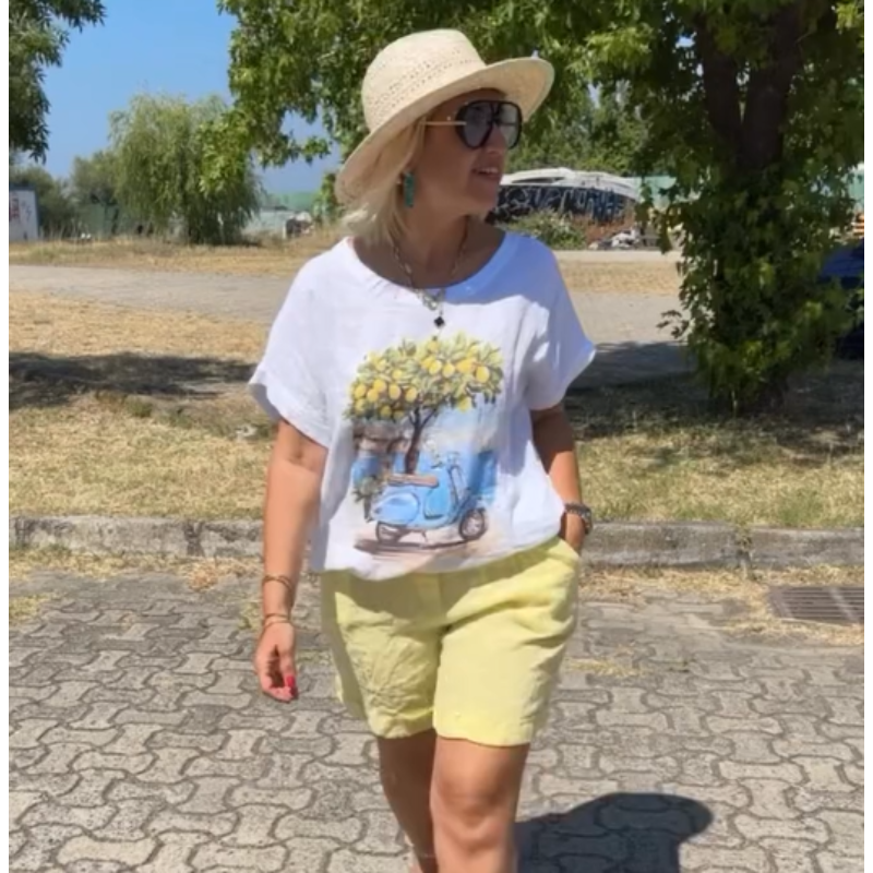 Women's Casual Short Sleeve and Shorts Set