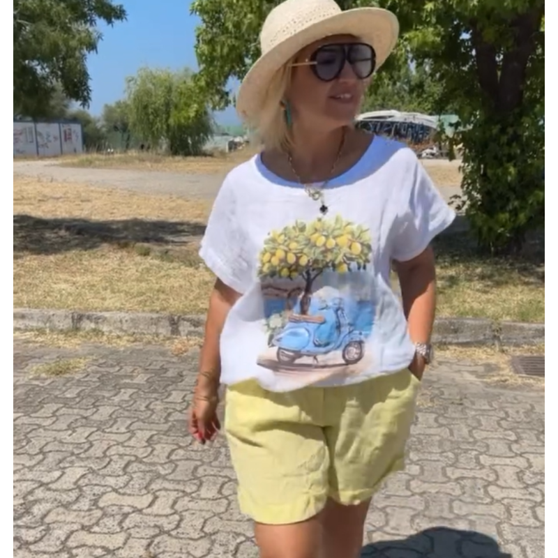Women's Casual Short Sleeve and Shorts Set
