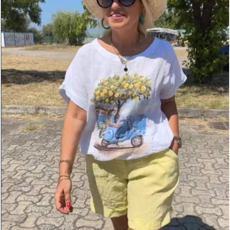 Women's Casual Short Sleeve and Shorts Set