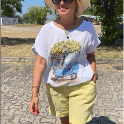 Women's Casual Short Sleeve and Shorts Set