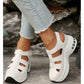 Women's Summer Closed-Toe Hook and Loop Sandals with Thick Sole