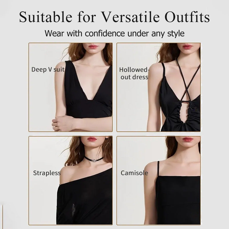 💧Waterdrop Shape Lift Bra | Seamless Silicone Adhesive for Plus Size Support, Strapless Dress Wear