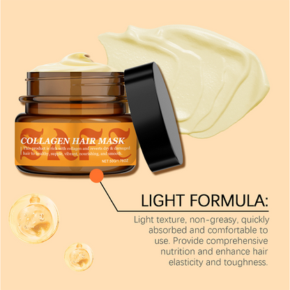 🔥Último día 50% de descuento🌸Mascarilla capilar de colágeno para cabello seco y dañado