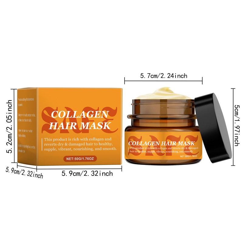 🔥Último día 50% de descuento🌸Mascarilla capilar de colágeno para cabello seco y dañado
