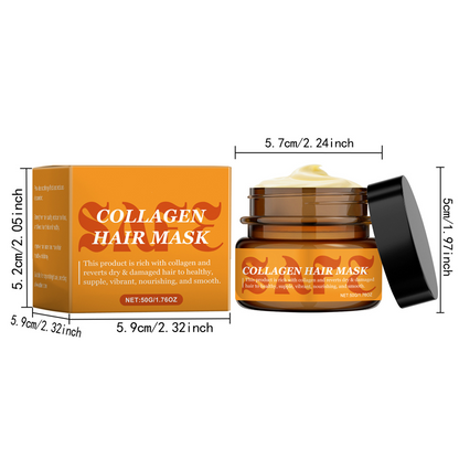 🔥Último día 50% de descuento🌸Mascarilla capilar de colágeno para cabello seco y dañado