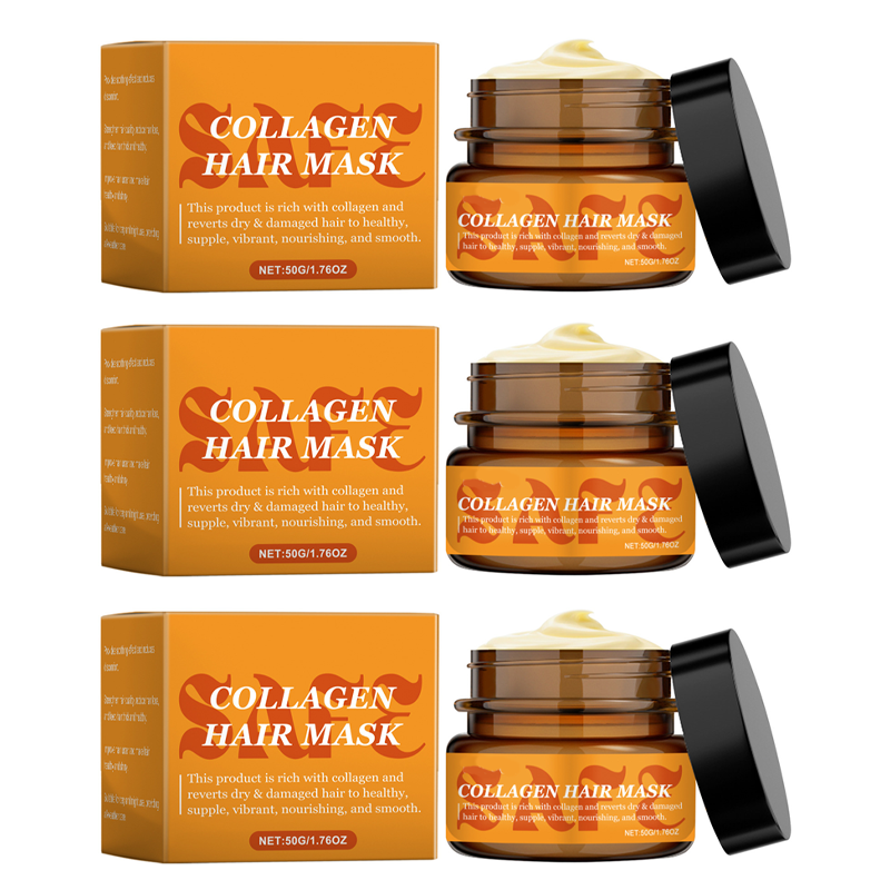 🔥Último día 50% de descuento🌸Mascarilla capilar de colágeno para cabello seco y dañado