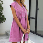 Women's V-Neck Denim Dress