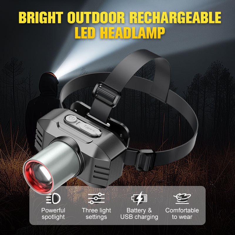 🔥Bright Outdoor Rechargeable LED Headlamp